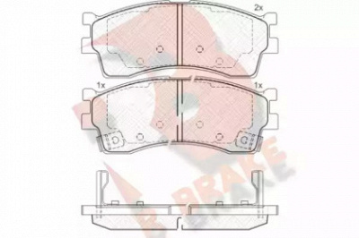 R BRAKE rb1610 -  Комплект тормозных колодок, дисковый тормоз